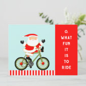 Fiets kerstkaarten feestdagenkaart (Staand voorkant)