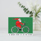 Fiets Kerstmis Feestdagenkaart (Staand voorkant)