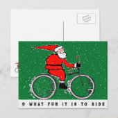Fiets Kerstmis Feestdagenkaart (Voorkant / Achterkant)