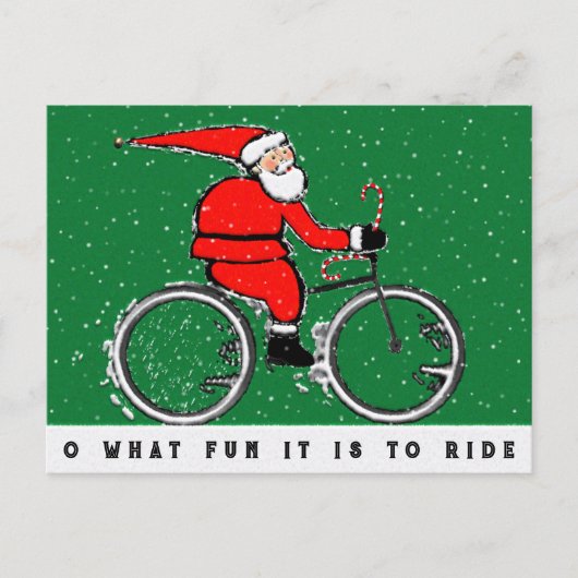 Fiets Kerstmis Feestdagenkaart (Voorkant)