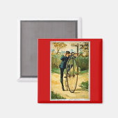  Fiets Kerstmis Kaart Magneet (Voorkant / Achterkant)
