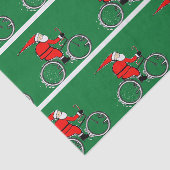 Fiets Kerstvakantie Fietser Tissue Papier (Detail)