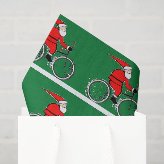 Fiets Kerstvakantie Fietser Tissue Papier (Cadeauzakje)