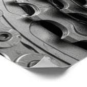 Fiets ketting en tandwielen poster (Hoek)