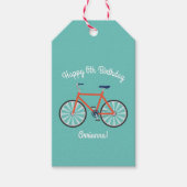 Fiets Kinder fiets verjaardagsfeestje Cadeaulabel (Voorkant)