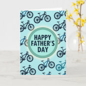 Fiets Kunst Vaderdag Kaart (Gele Bloem)