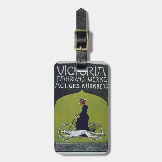 Fiets Lady & Dog Bagagelabels (Voorkant verticaal)