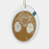 Fiets Latte Art Keramisch Ornament (Rechts)