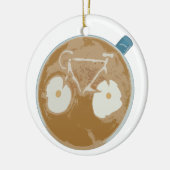 Fiets Latte Art Keramisch Ornament (Links)