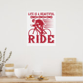 Fiets - Leven is een mooie rit Poster (Keuken)