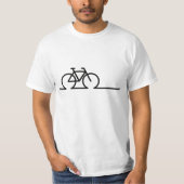 Fiets lijn tekening. E-bike race- en MTB fietsen. T-shirt (Voorkant)