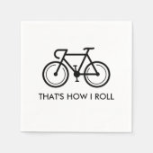 Fiets logo papieren servetten met grappige quote (Voorkant)