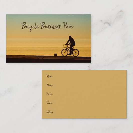 Fiets Man Rijden Fietsen in de zomer Visitekaartje (Voorkant / Achterkant)