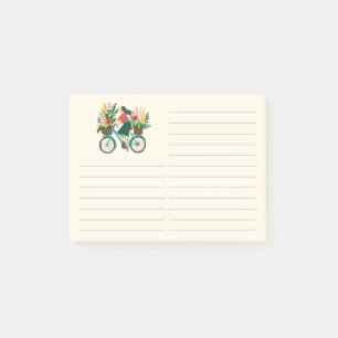 Fiets Meisje Bloemen Kruidenierswinkel Lijst Post-it® Notes