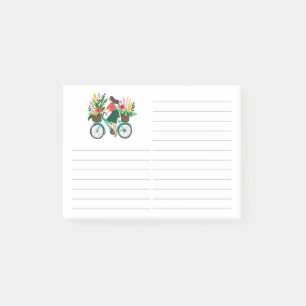 Fiets Meisje Bloemen Kruidenierswinkel Lijst Post-it® Notes