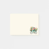 Fiets Meisje Bloemen Kruidenierswinkel Lijst Post-it® Notes (Voorkant)