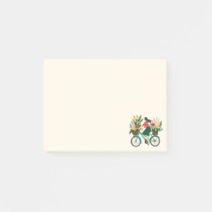 Fiets Meisje Bloemen Kruidenierswinkel Lijst Post-it® Notes