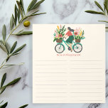 Fiets Meisje Boer Markt Kruidenierswinkel CUSTOM Notitieblok<br><div class="desc">Maak uw boodschappenlijstjes in stijl met dit aanpasbare boodschappenlijstje,  maaltijdplanning of to-do list notitieblok. Klik op "personaliseren" om aan te passen met jouw namen of tekst toe te voegen aan uw behoeften. Houd of verwijder de lijnen ook. Check mijn shop voor meer maten en stijlen!</div>