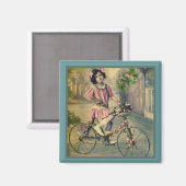 Fiets Meisje Magnet (Voorkant / Achterkant)