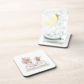 Fiets Met Bloemen Bier Onderzetter (Rechterzijde)