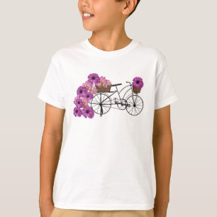  fiets met bloemen Clip art T-shirt