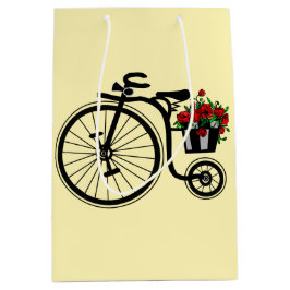 Fiets met Bloemen Gift Bag -  Medium Cadeauzakje