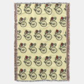 Fiets met bloemen gooien deken (Voorkant Verticaal)