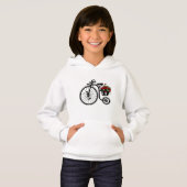 Fiets met Bloemen Hoodie (Voorkant volledig)
