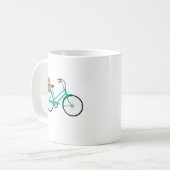 Fiets met Bloemen Illustratie Koffiemok (Voorkant links)