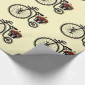 Fiets met bloemen inpakpapier (Hoek)
