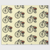 Fiets met bloemen inpakpapier (Vlak)