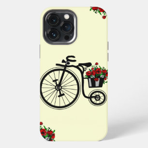 Fiets met bloemen iPhone Case - Kies kleur 13 Pro Max Hoesje