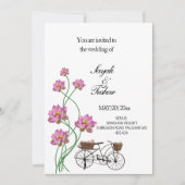  fiets met bloemen kaart (Voorkant)