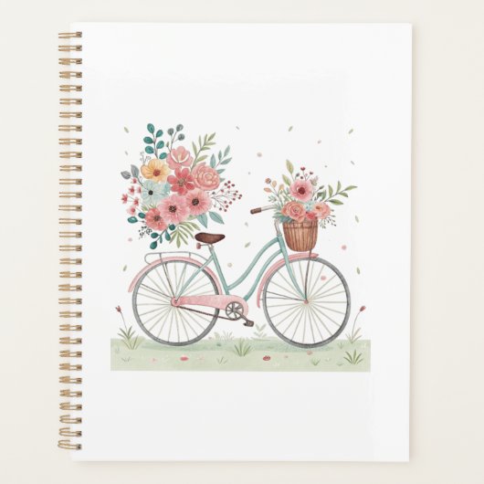 Fiets Met Bloemen Planner (Voorkant)