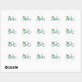  Fiets met Bloemen Schilderen Stickers (Vel)