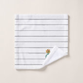  Fiets met Bloemen Turquoise Handdoek Set (Wasdoekje)