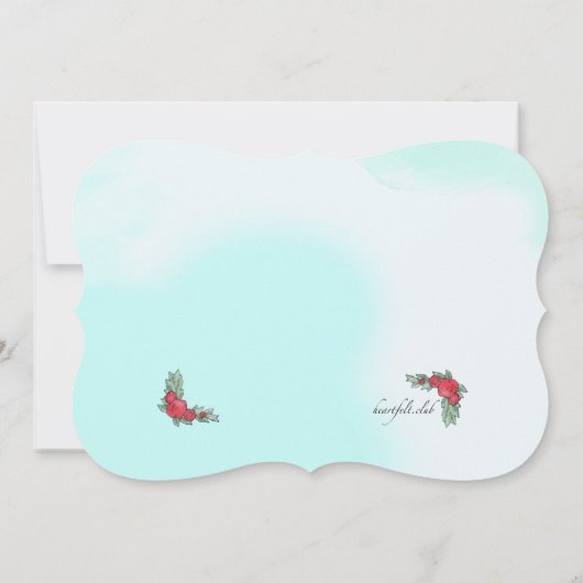 Fiets met bloemen uitnodiging (Achterkant)