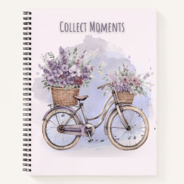  fiets met bloemen – Waterverf Notitieboek