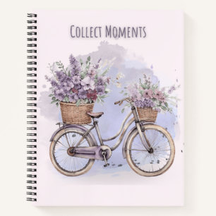  fiets met bloemen – Waterverf Notitieboek