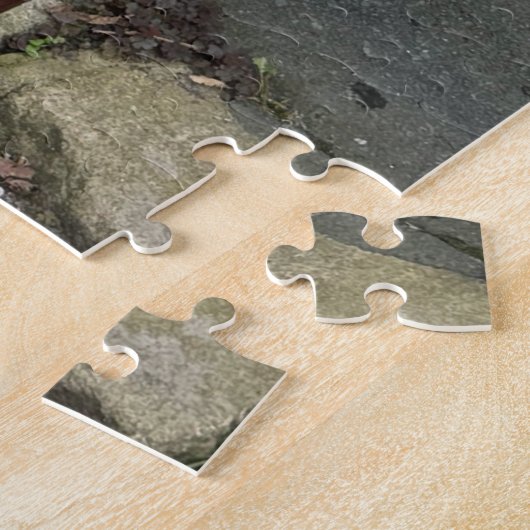 Fiets met bloemenmanden in het Engelse dorp Legpuzzel (Zijkant)