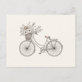  Fiets met Blooming Basket Briefkaart (Voorkant)