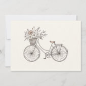  Fiets met Blooming Basket Invitation Kaart (Voorkant)