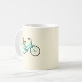  fiets met de illustratie "Flowers" koffie M Koffiemok (Voorkant links)