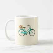  fiets met de illustratie "Flowers" koffie M Koffiemok (Links)