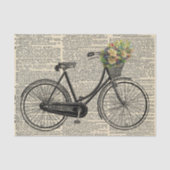 fiets met flowers retro-ontkoppeling tissuepapier (Voorkant)