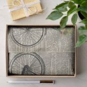  fiets met flowers retro-ontkoppeling tissuepapier (Geschenk)