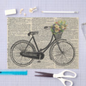  fiets met flowers retro-ontkoppeling tissuepapier (Craft)