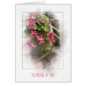 fiets met geraniums die je denken (Voorkant)