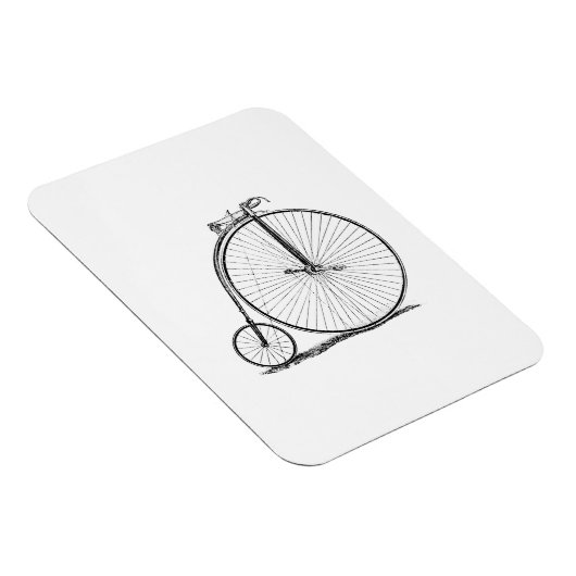 fiets met hoge wielrennen en een farce magneet (Rechterzijde)