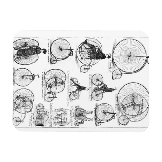 fiets met hoge wielrennen en een farce magneet (Horizontaal)